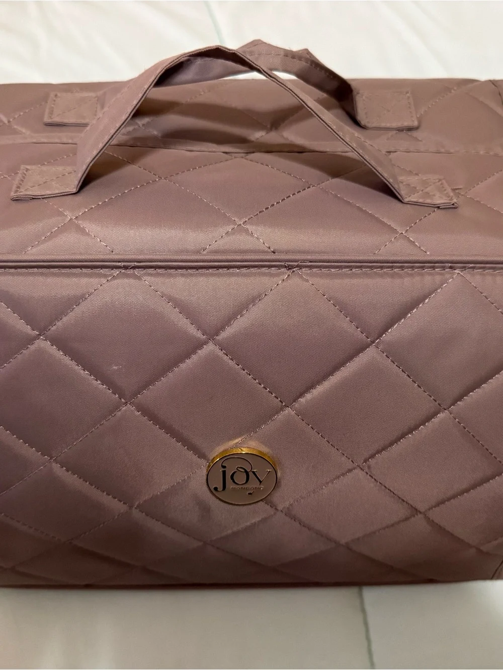 Quilted Grey Toiletries Bag